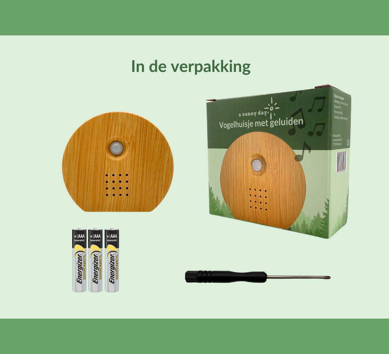 Vogelhuisje met geluid - inclusief sensor