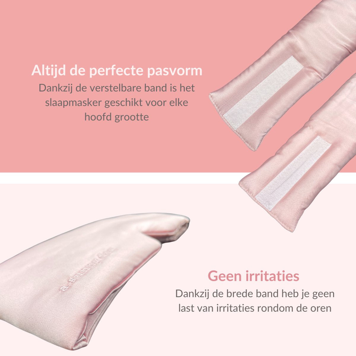 Zijden slaapmasker - roze