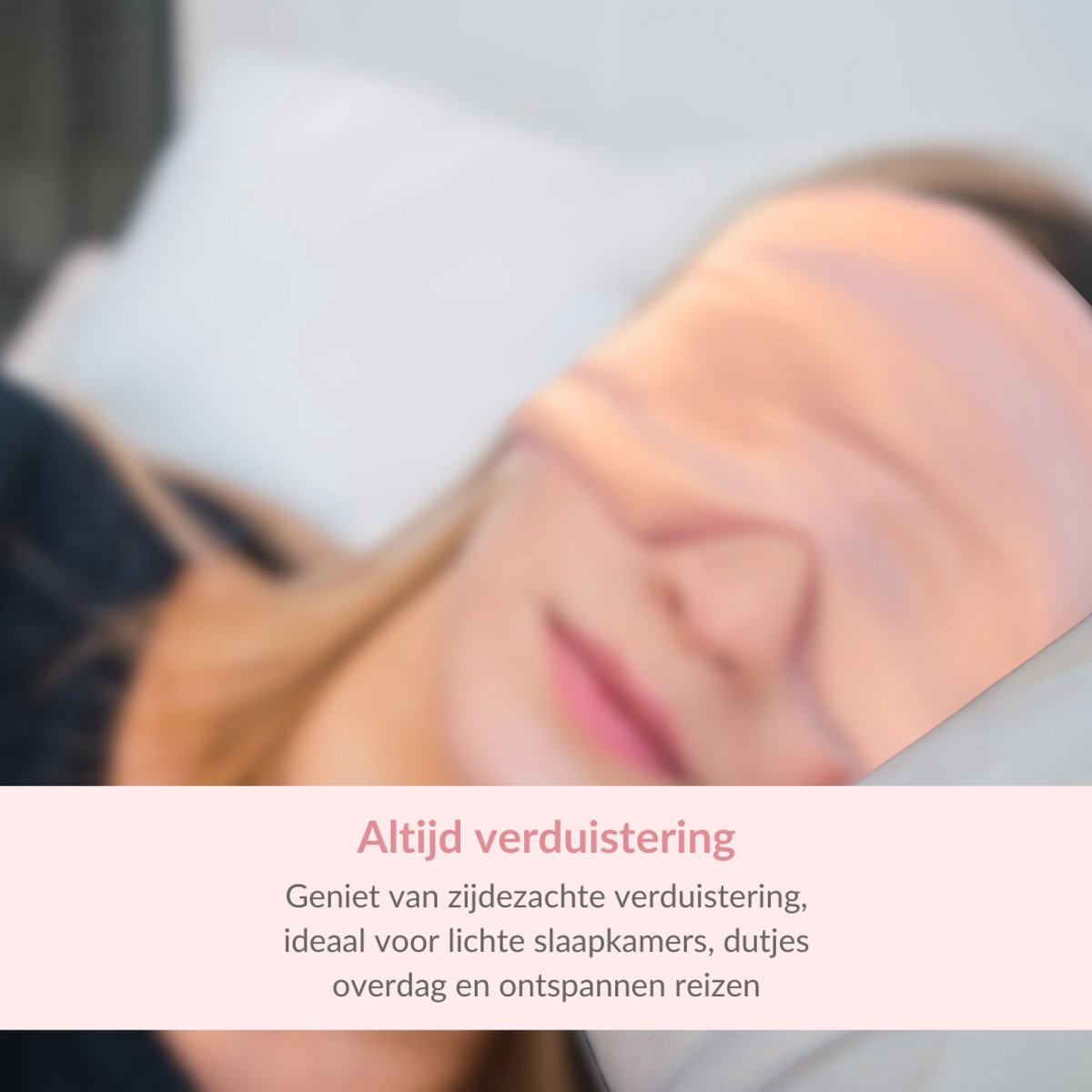Zijden slaapmasker - roze