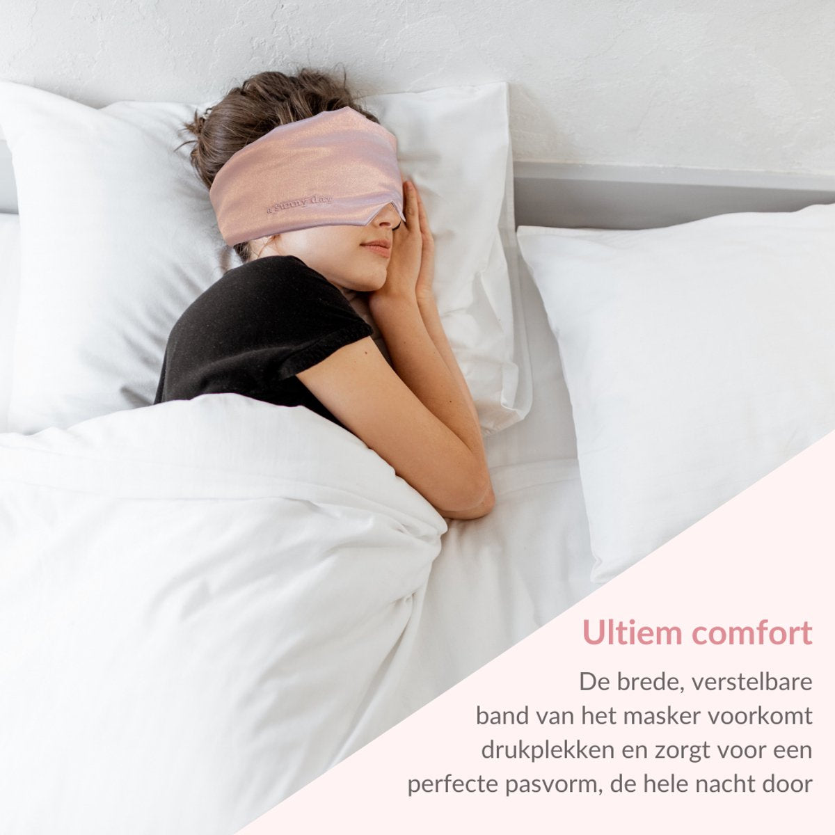 Zijden slaapmasker - roze