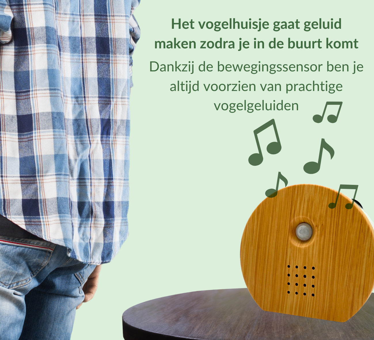 Vogelhuisje met geluid - inclusief sensor