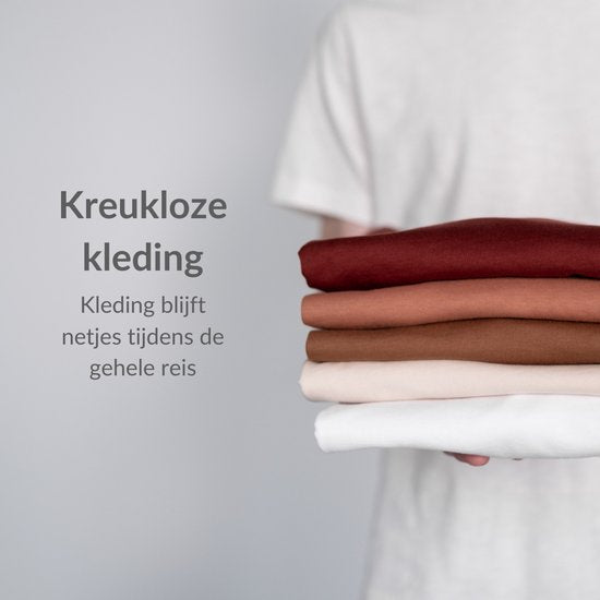 Packing cubes met compressierits - 6-delig - zwart