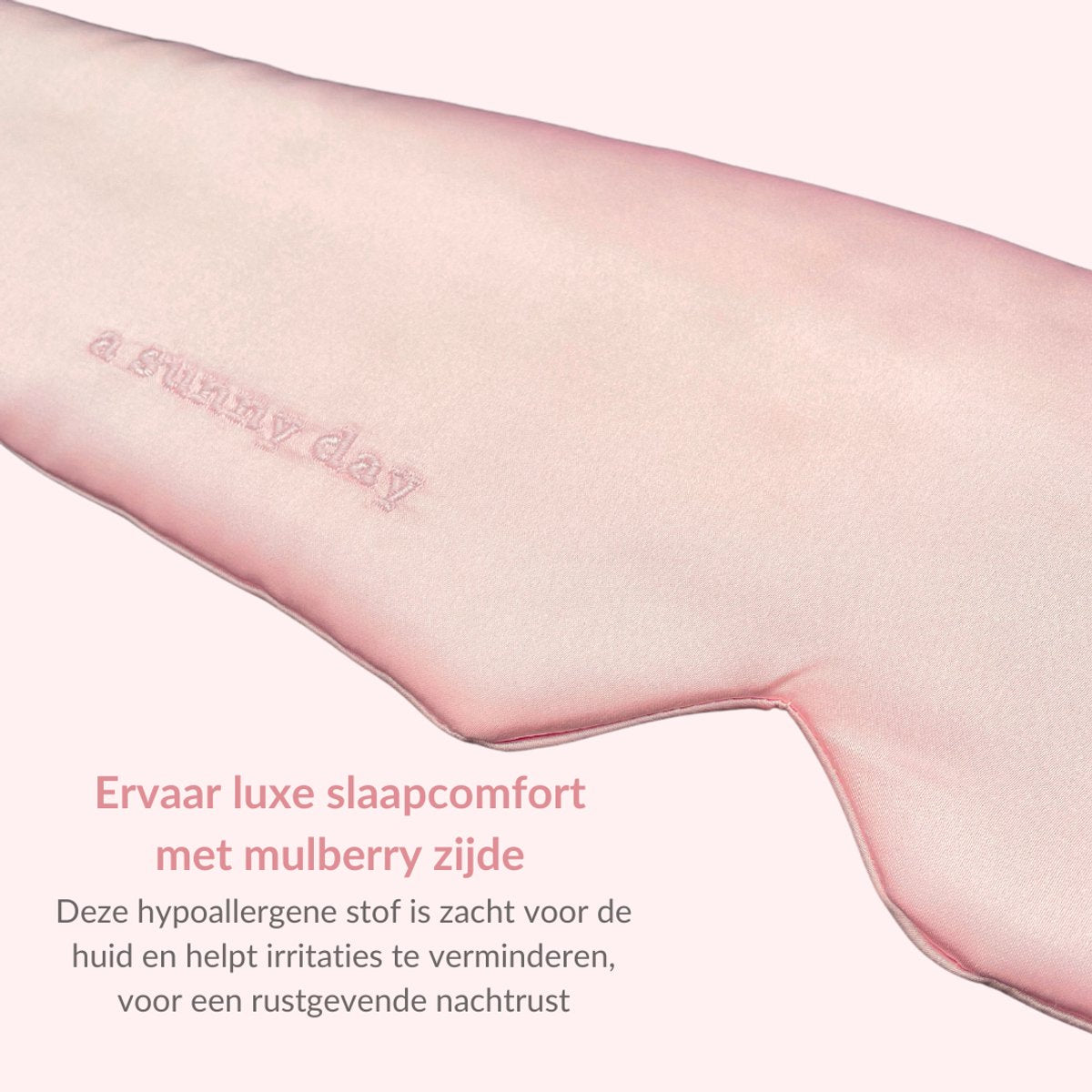 Zijden slaapmasker - roze