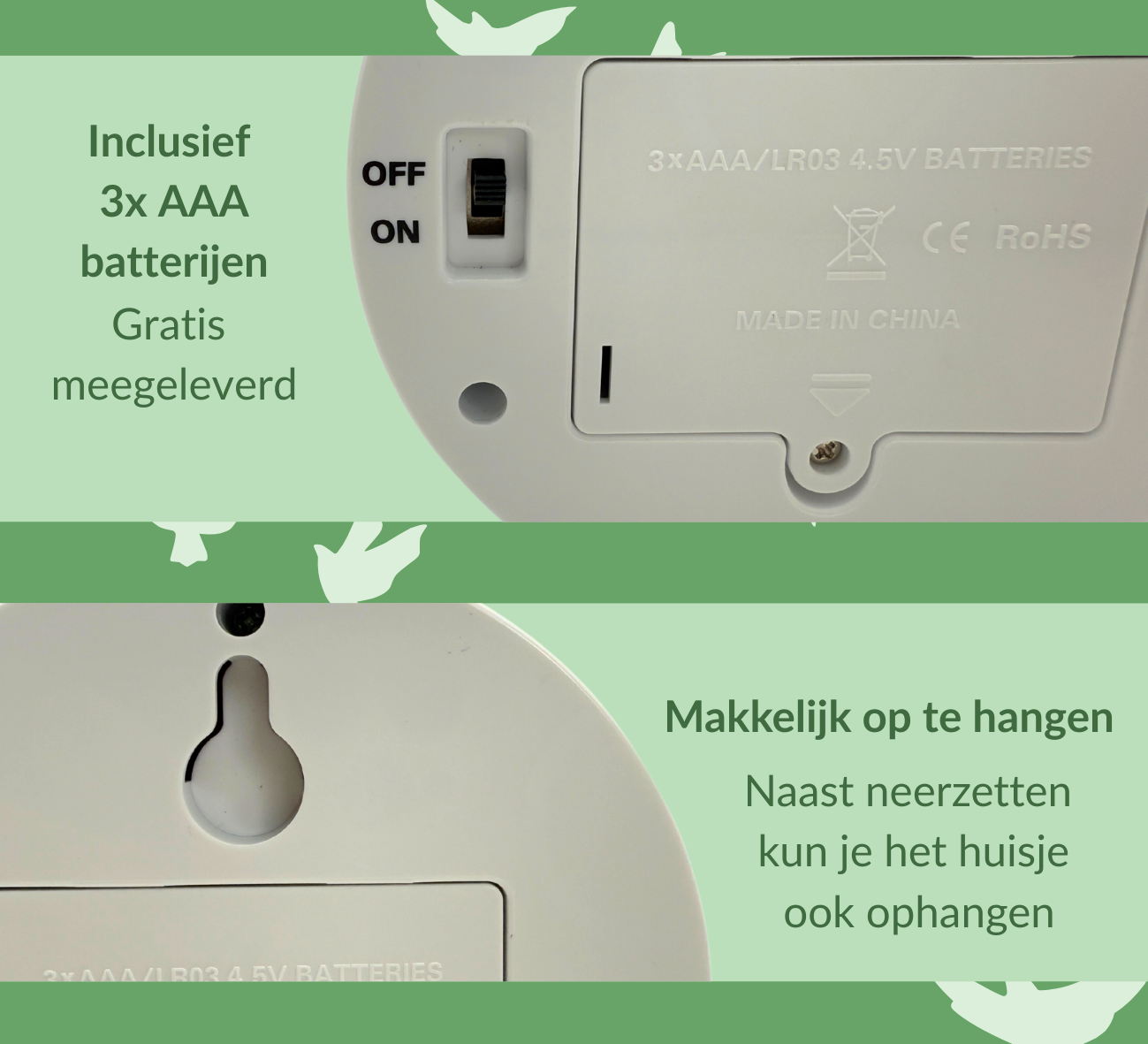 Vogelhuisje met geluid - inclusief sensor