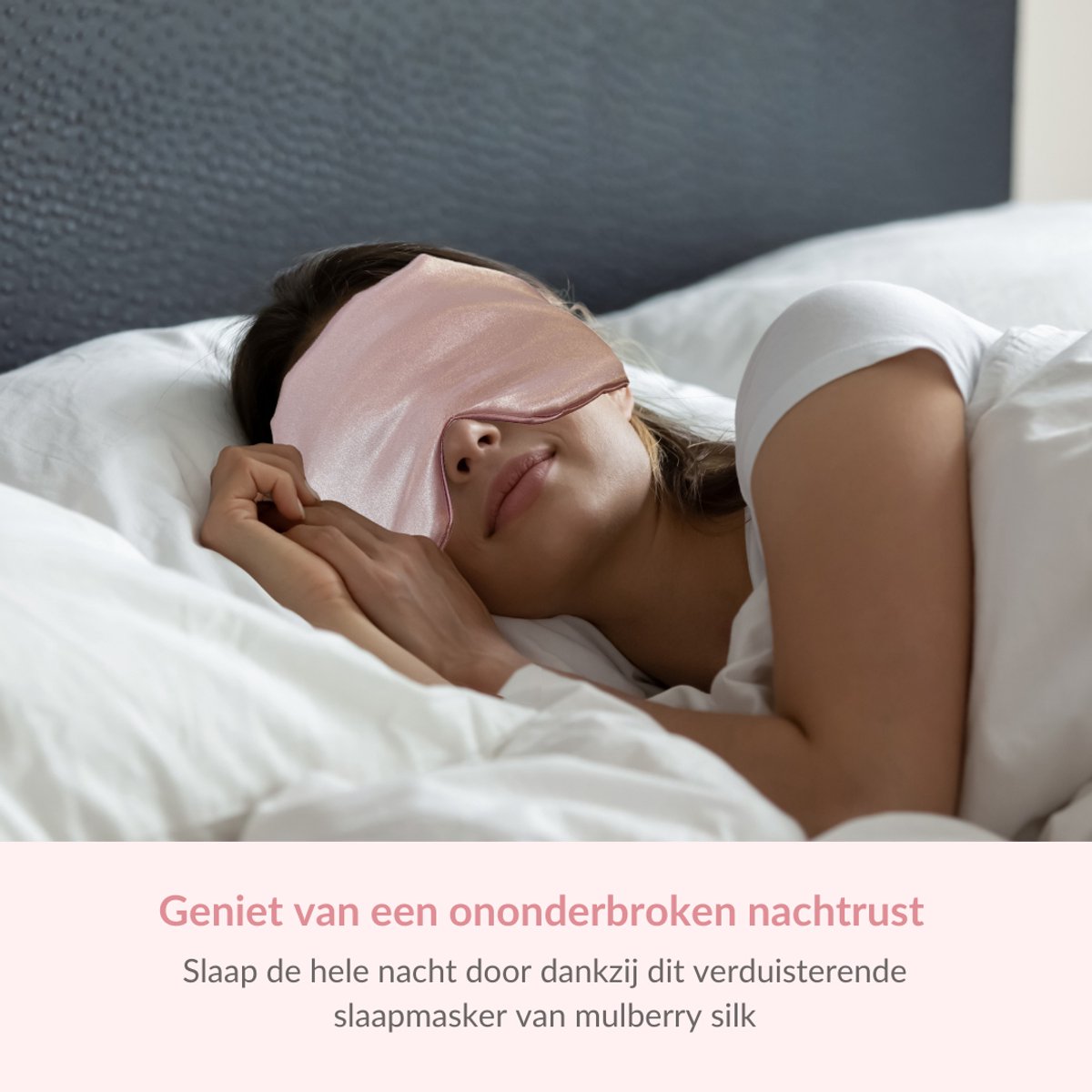 Zijden slaapmasker - roze
