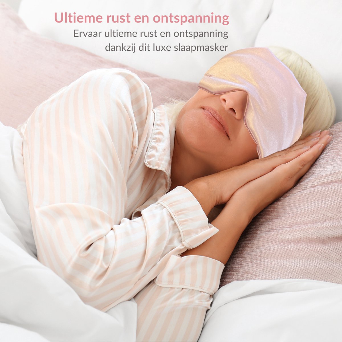 Zijden slaapmasker - roze