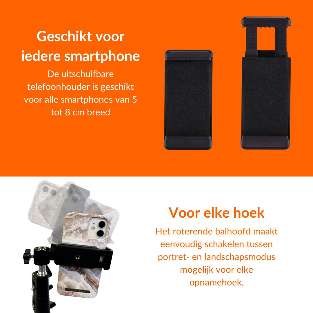 Statief voor smartphone en camera - 160 cm