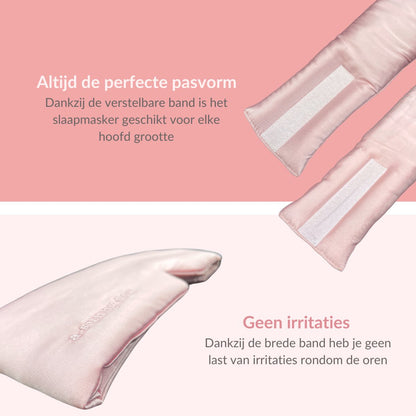 Zijden slaapmasker - roze