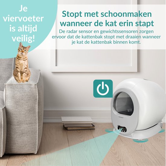Automatische kattenbak - 65 Liter - 2026 model