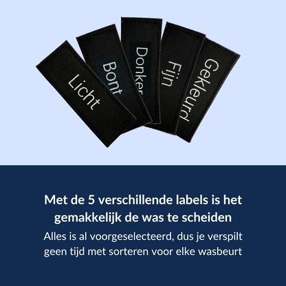Wasmand met 3 vakken - 145 Liter - Zwart