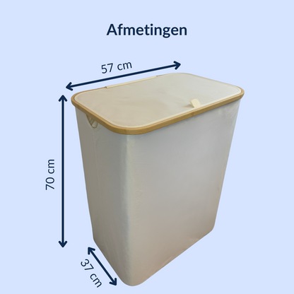 Wasmand met 3 vakken - 145 Liter - Beige