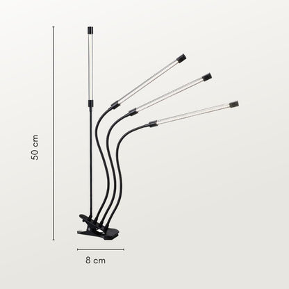 Groeilamp warm wit – voor bloei – met tafelclip - 50 x 8 cm