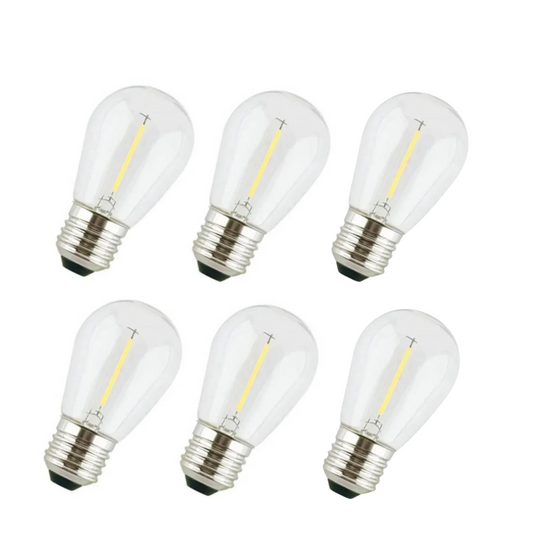Led lichtbronnen - 6 stuks - E27 fitting - peervormig