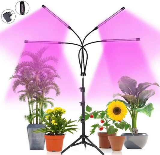 Groeilamp op standaard – 160 cm hoog – paars licht (stimuleert groei) - inclusief USB voeding