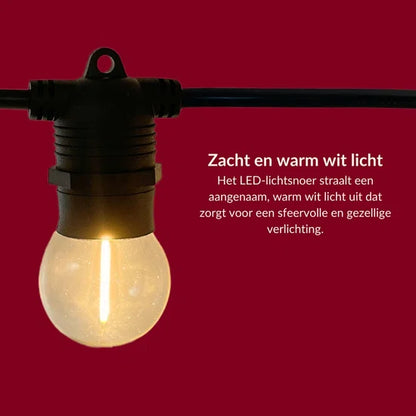 5 meter lichtsnoer + 2 meter aansluitsnoer inclusief 10 LED lampen